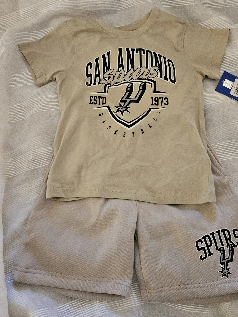 4T -NBA Kids Tan San Antonio Spurs Tee & Shorts Set